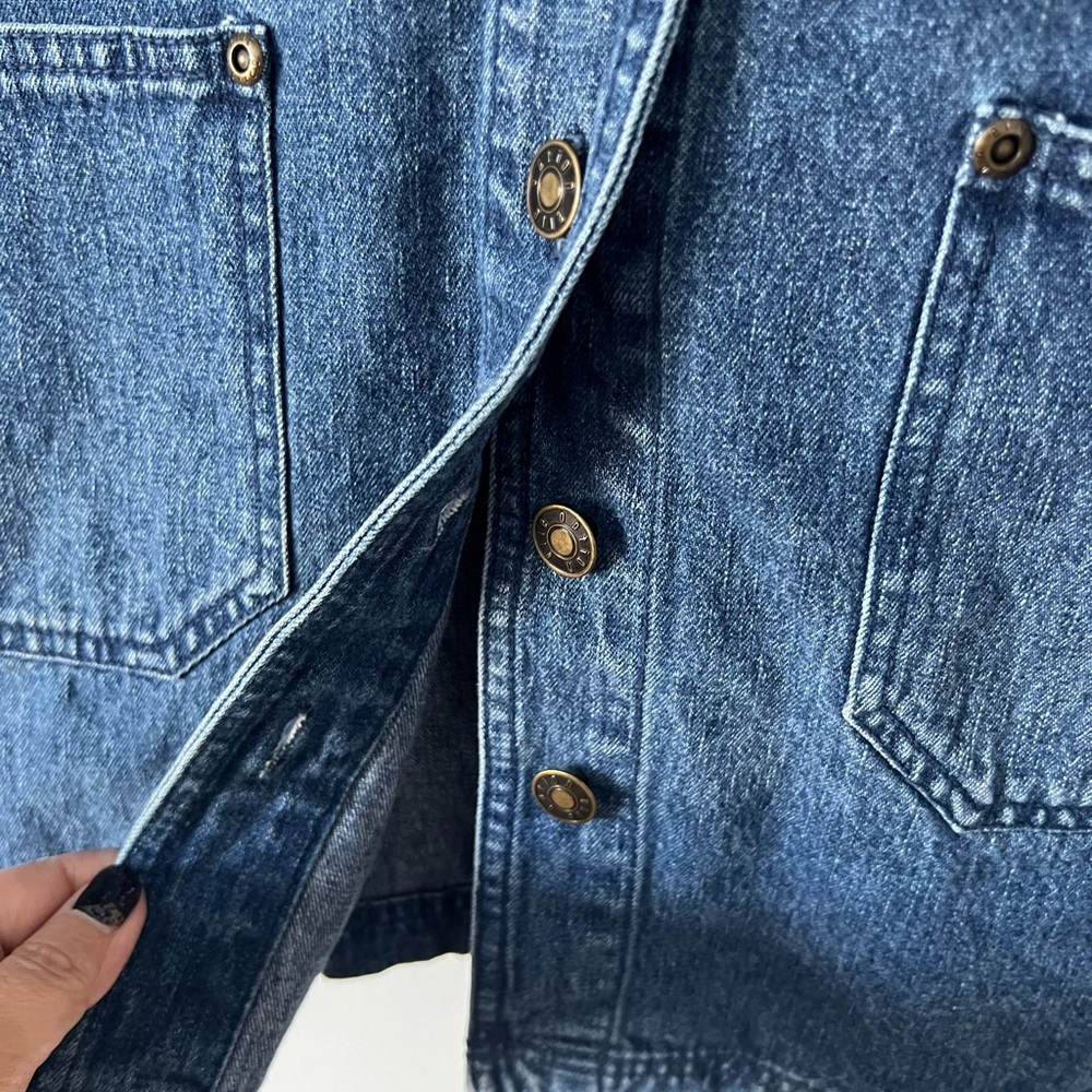 Vintage Denim Button-Up Dress - Picture 2 of 14